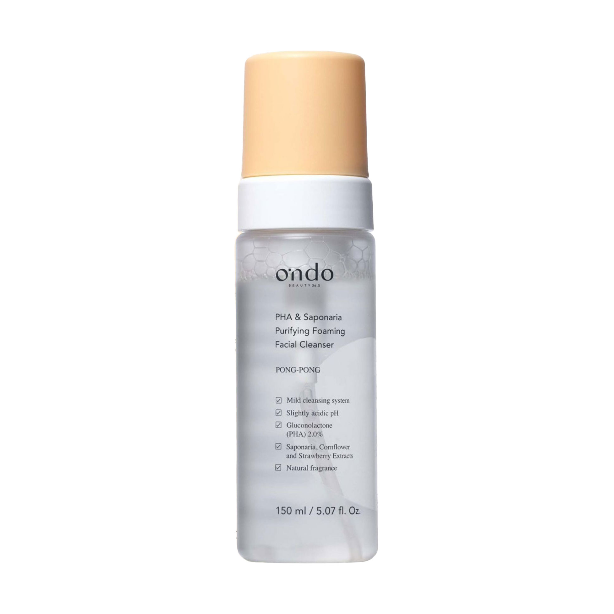 Пінка для вмивання Ondo Beauty 36.5 PHA &amp; Saponaria Purifying Foaming Facial Cleanser, 150 мл